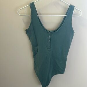 Abercrombie green Henley bodysuit size small